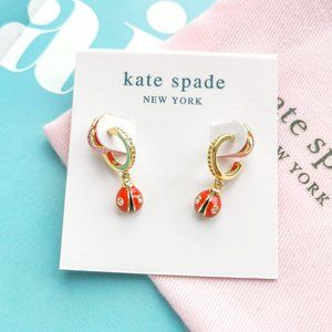 NWT Nature Walk Ladybug Gold Huggie Earrings